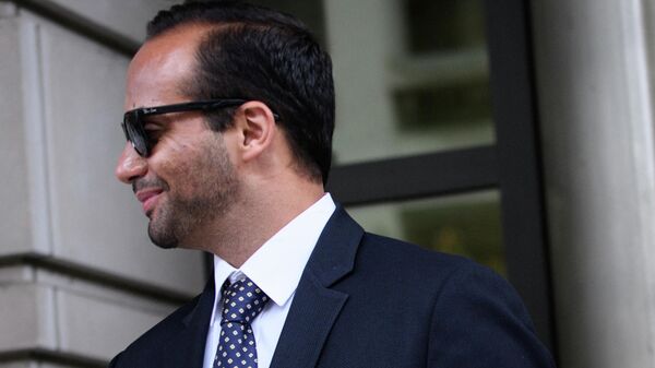 Foreign policy advisor to US President Donald Trump's election campaign, George Papadopoulos leaves the US District Courts after his sentencing in Washington, DC on September 7, 2018 - Sputnik International