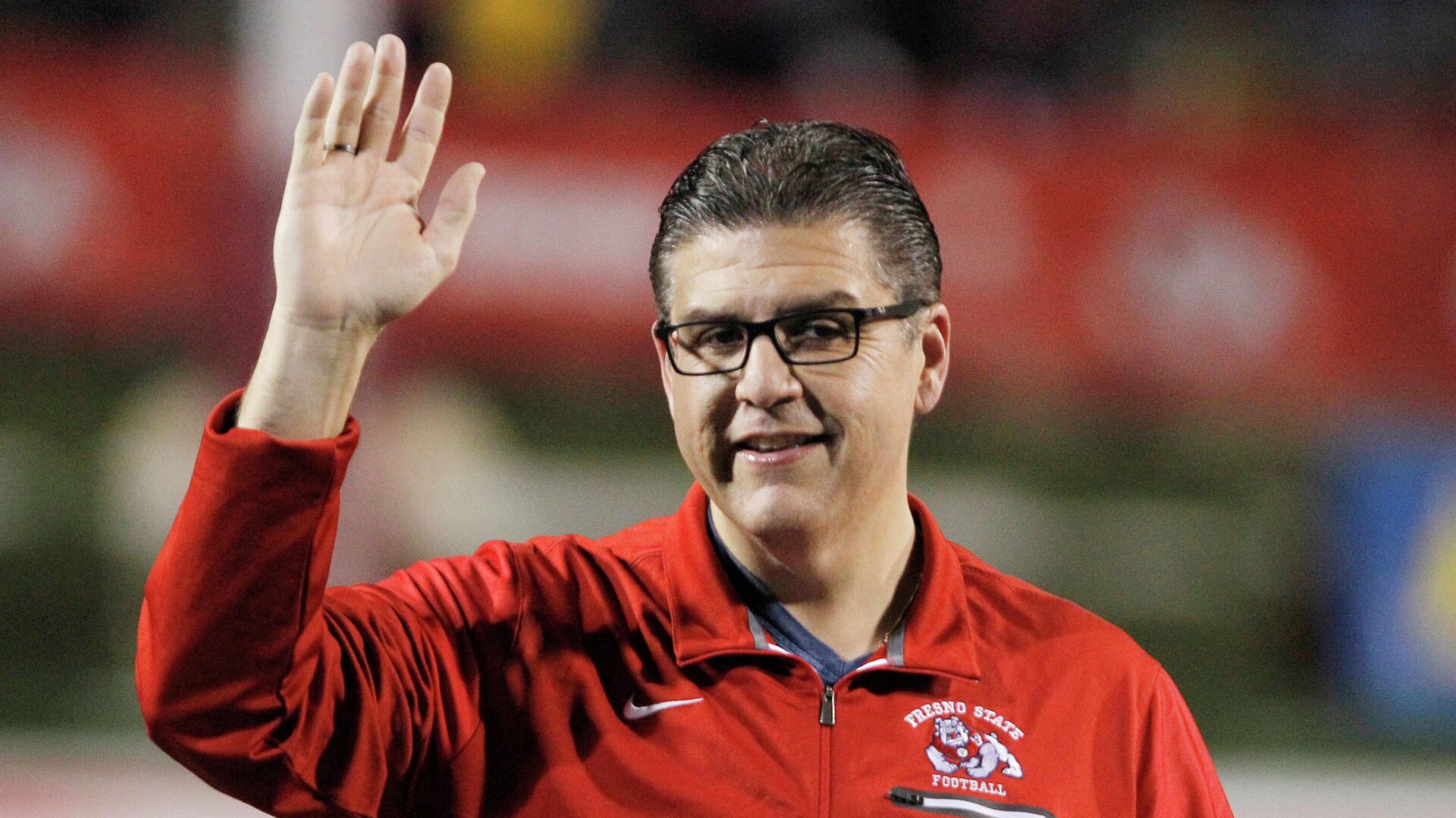 FILE - Joseph I. Castro, at the time president of Fresno State, waves to the crowd before the team's NCAA college football game Nov. 4, 2017, against BYU in Fresno, Calif. - Sputnik International, 1920, 18.02.2022