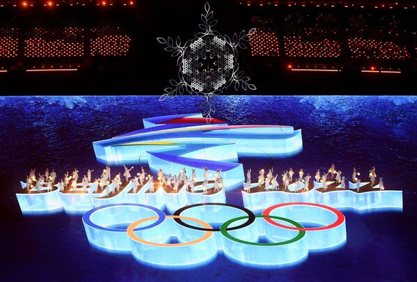 Participants of the closing ceremony of the 2022 Winter Olympics, Sunday, Feb. 20, 2022, in Beijing. - Sputnik International
