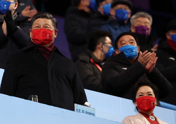 Председатель Китайской Народной Республики Си Цзиньпин на церемонии закрытия XXIV зимних Олимпийских игр в Пекине - Sputnik International