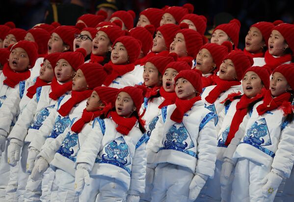 Участники церемонии закрытия XXIV зимних Олимпийских игр в Пекине - Sputnik International