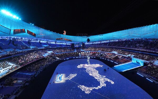 Карта Италии на церемонии закрытия XXIV зимних Олимпийских игр в Пекине - Sputnik International