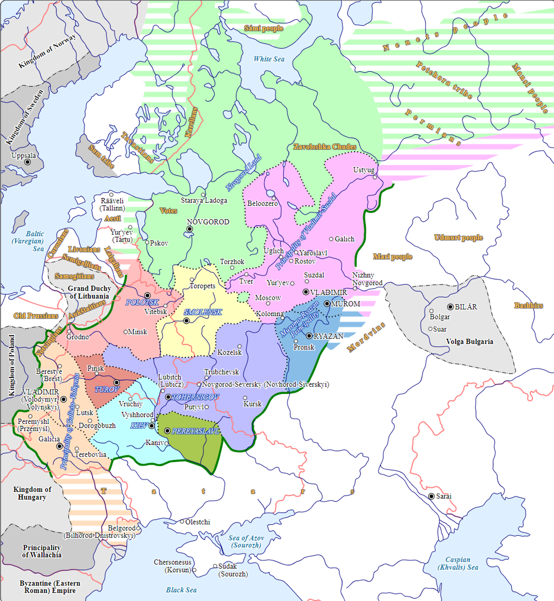 The Kievan Rus' principalities in 1237 CE, on the eve of the Mongolian invasion - Sputnik International, 1920, 22.02.2022