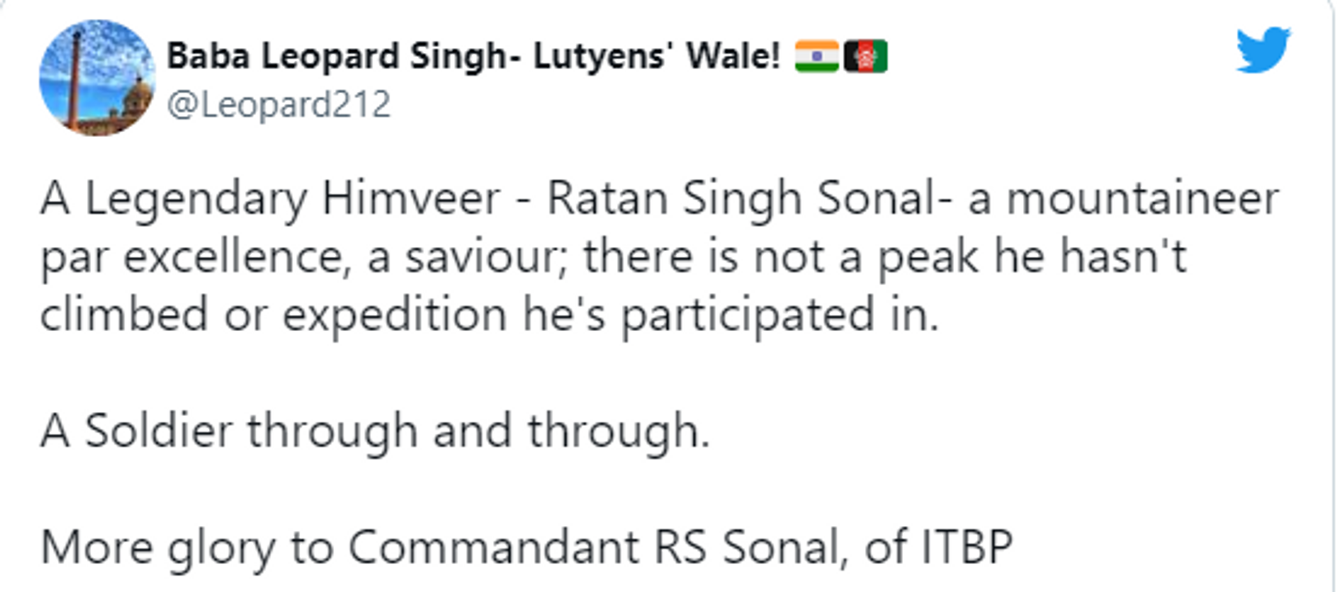 Social media user applauds Ratan Singh for his endurance. - Sputnik International, 1920, 23.02.2022