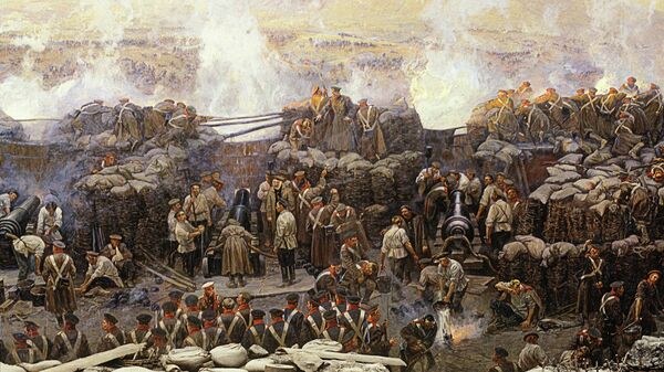 One of the fragments of the panorama Defence of Sevastopol 1854-1855 by F. Rubo - Sputnik International