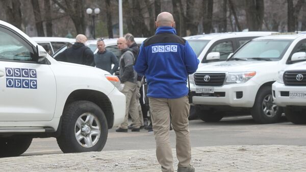 Representatives of the OSCE monitoring mission in Donetsk - Sputnik International