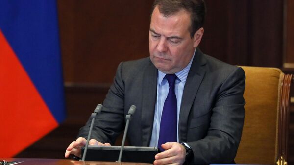 Dmitri Medvedev, former prime minister and president and deputy chairman of the Russian Security Council. February 15, 2022. - Sputnik International