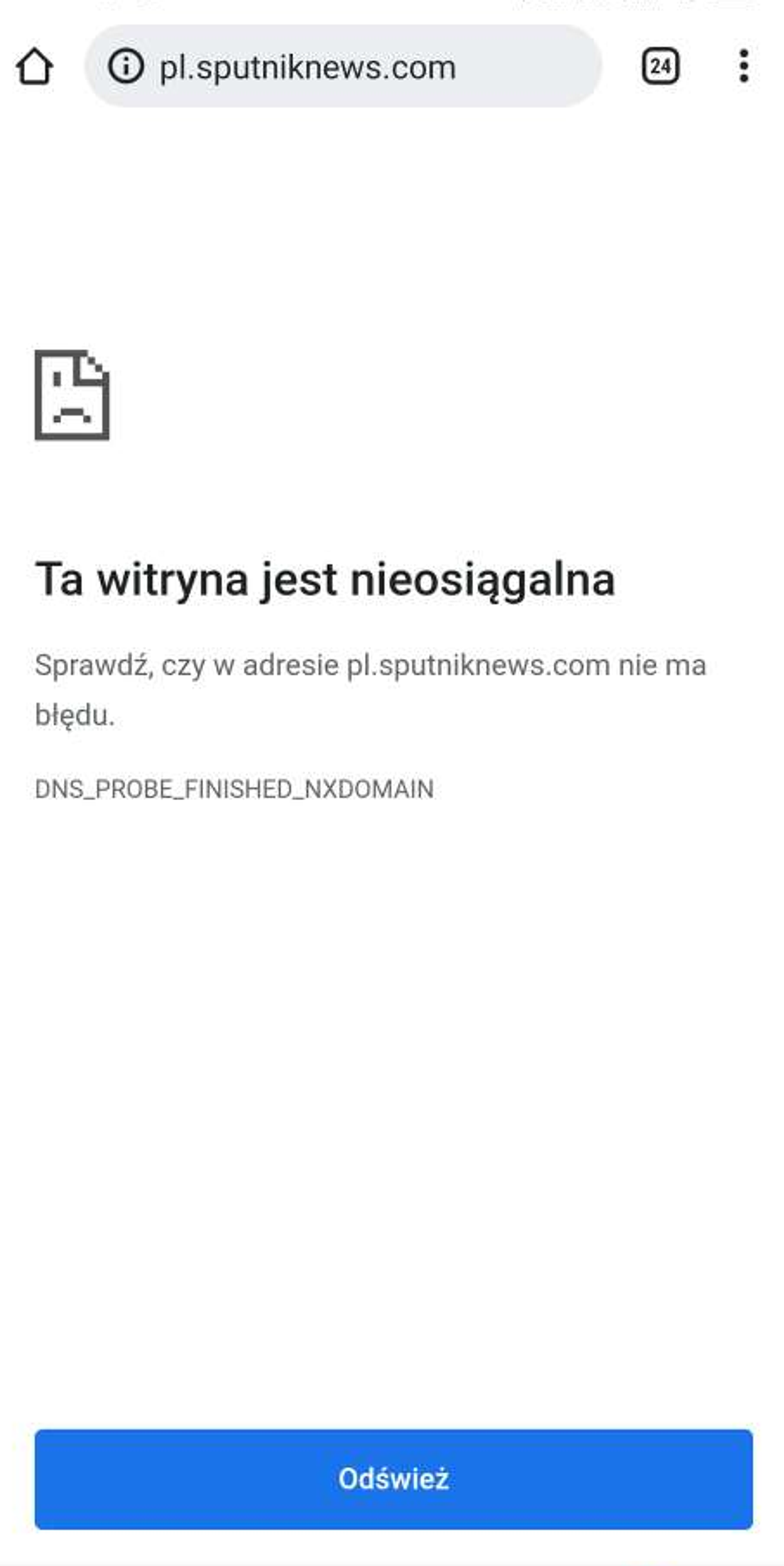 The Sputnik Polska website is not available to users in Poland. - Sputnik International, 1920, 28.02.2022