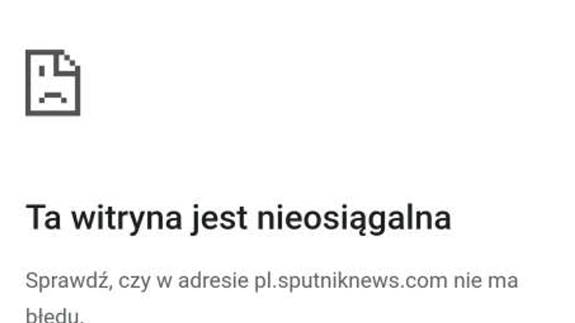 The Sputnik Polska website is not available to users in Poland. - Sputnik International, 1920, 28.02.2022