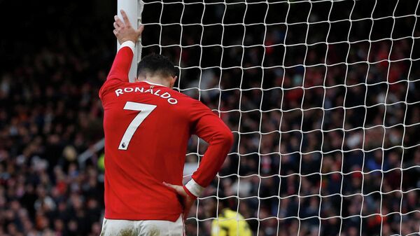 Soccer Football - Premier League - Manchester United v Watford - Old Trafford, Manchester, Britain - February 26, 2022 Manchester United's Cristiano Ronaldo reacts after missing a chance to score - Sputnik International