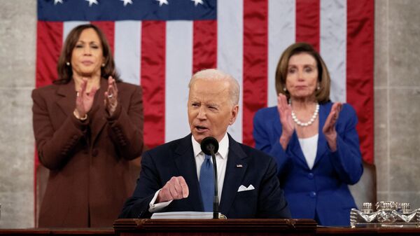 U.S. President Joe Biden delivers the State of the Union address at the U.S. Capitol in Washington, DC, U.S, March 1, 2022 - Sputnik International