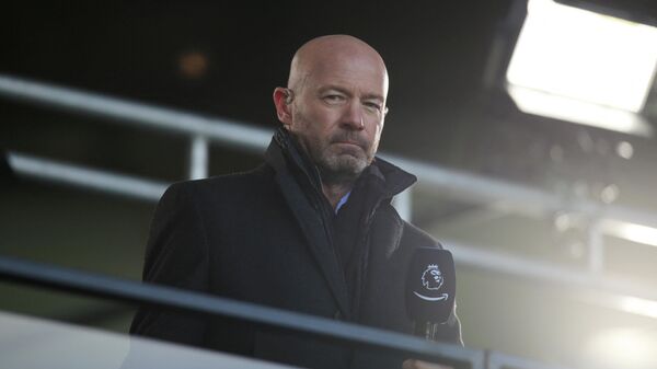 Football pundit and former England player Alan Shearer is seen during the English Premier League football match between Leeds United and Sheffield United at Elland Road in Leeds, northern England on April 3, 2021 - Sputnik International