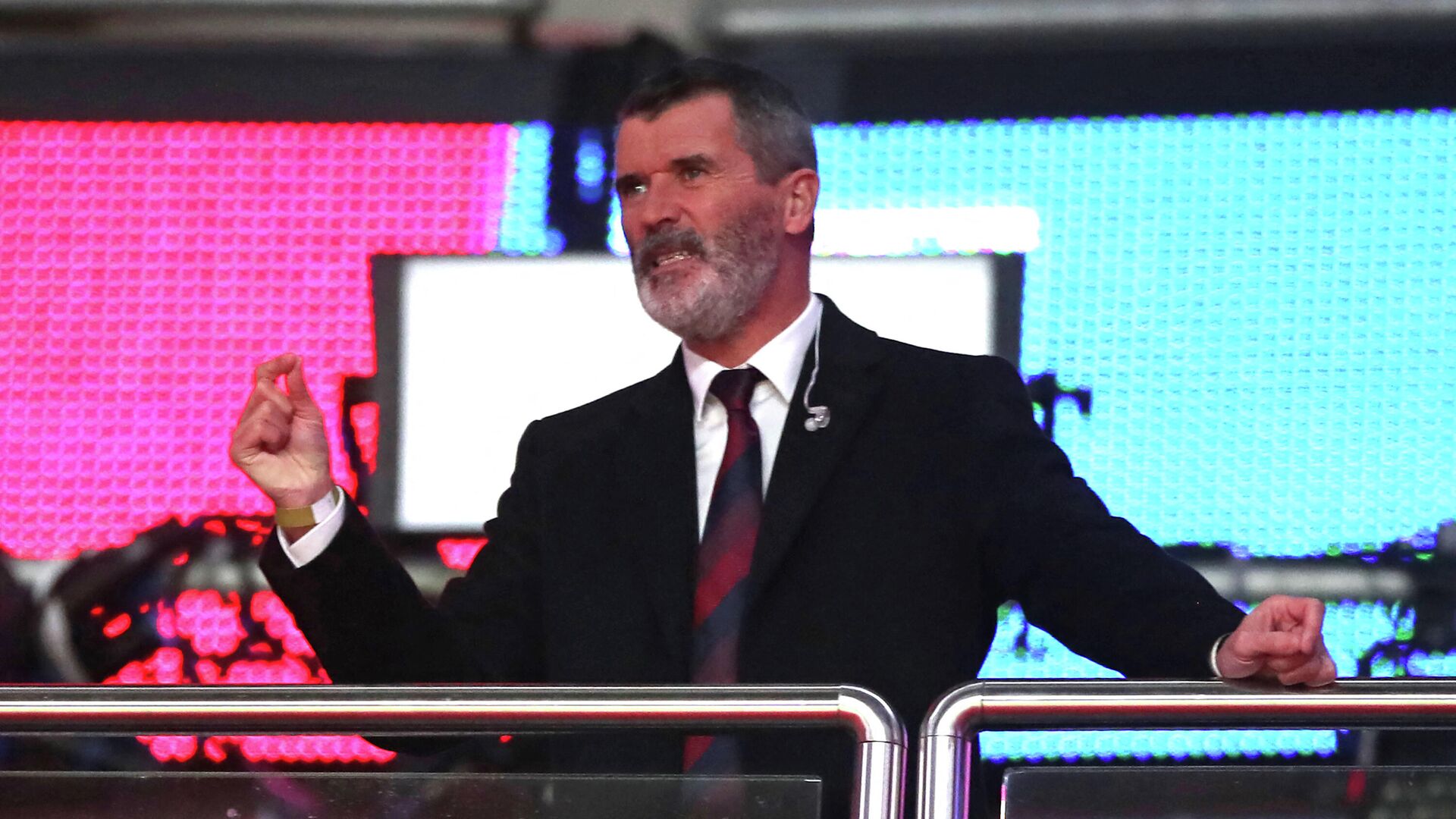 Former Ireland player Roy Keane, working for television, looks on during the international friendly football match between England and Republic of Ireland at Wembley stadium in north London on November 12, 2020 - Sputnik International, 1920, 03.03.2022