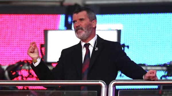 Former Ireland player Roy Keane, working for television, looks on during the international friendly football match between England and Republic of Ireland at Wembley stadium in north London on November 12, 2020 - Sputnik International