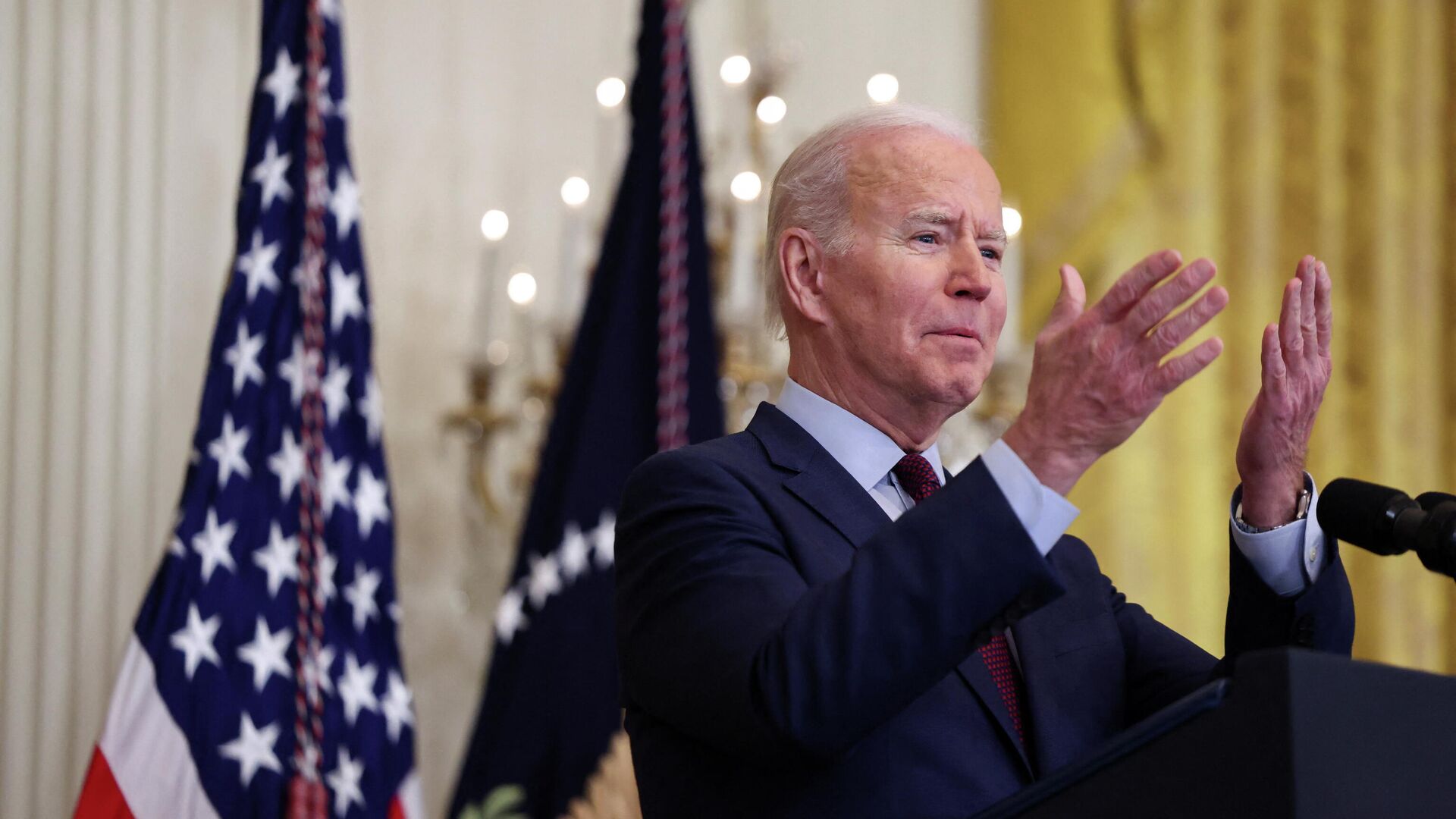 U.S. President Joe Biden speaks before signing into law the Ending Forced Arbitration of Sexual Assault and Sexual Harassment Act of 2021, at the White House in Washington, U.S., March 3, 2022 - Sputnik International, 1920, 30.03.2022