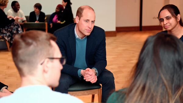 Britain's Prince William during a visit BAFTA in London, Thursday, Jan. 27, 2022, to mark the re-opening of its headquarters and to learn how the newly refurbished building will help to increase the support BAFTA provides to young people building careers in the film, games and television industries. - Sputnik International
