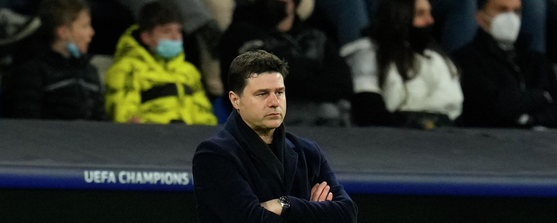 PSG's head coach Mauricio Pochettino watches his players during the Champions League, round of 16, second leg soccer match between Real Madrid and Paris Saint-Germain at the Santiago Bernabeu stadium in Madrid, Spain, Wednesday, March 9, 2022 - Sputnik International, 1920, 01.07.2022