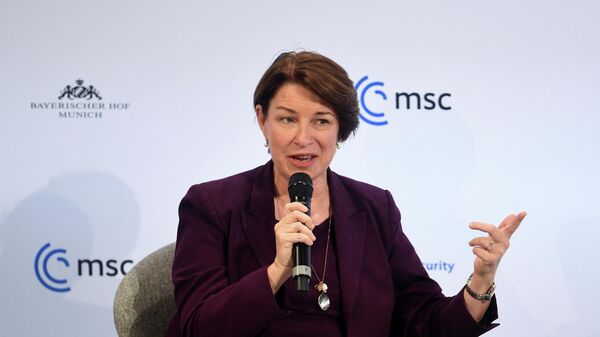 U.S. Senator Amy Klobuchar (D-MN) speaks during the annual Munich Security Conference, in Munich, Germany February 19, 2022 - Sputnik International