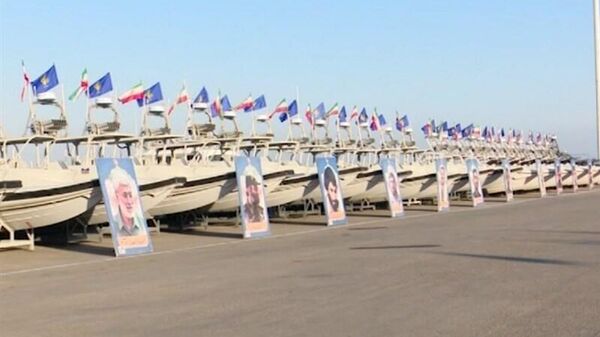 Iran's Islamic Revolutionary Guard Corps (IRGC) receives new equipment at a ceremony in Bandar Abbas on March 15, 2022. - Sputnik International