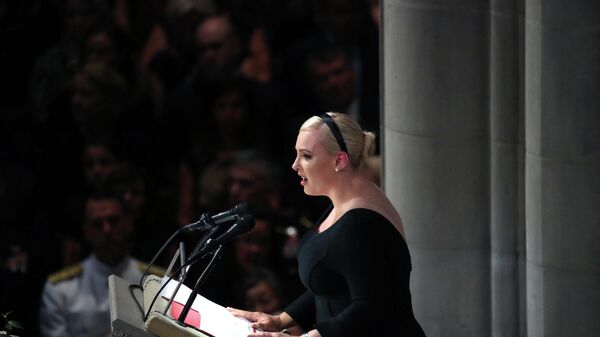 Meghan McCain delivers a eulogy during the funeral service for U.S. Sen. John McCain at the National Cathedral on September 1, 2018 in Washington, DC. - Sputnik International