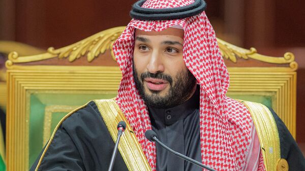 A handout picture provided by the Saudi Royal Palace shows Saudi Crown Prince Mohammed bin Salman chairing the Gulf Cooperation Council (GCC) summit in Saudi Arabia's capital Riyadh on December 14, 2021 - Sputnik International
