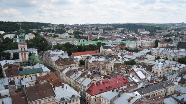 View of the historical part of the city and the Assumption Church in Lvov's Galitsky District. - Sputnik International