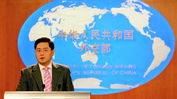 Chinese Foreign Ministry spokesman Qin Gang speaks at a media briefing in Beijing (File) - Sputnik International