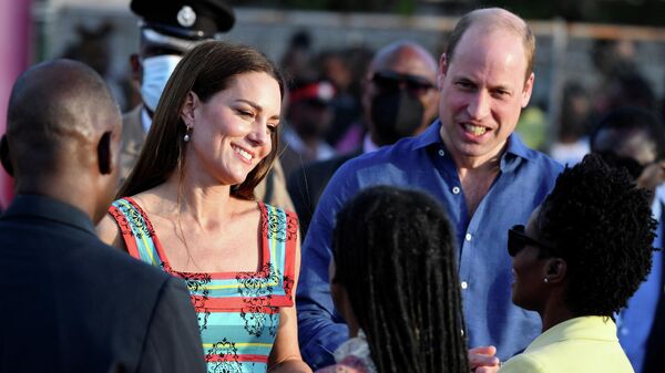Britain's Prince William and Catherine, Duchess of Cambridge, visit Trench Town on the fourth day of their tour of the Caribbean, in Kingston, Jamaica, March 22, 2022 - Sputnik International