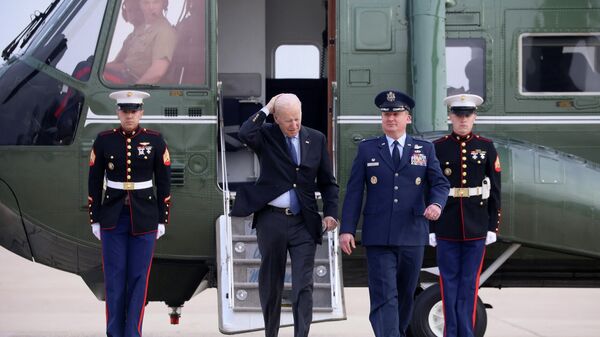 U.S. President Joe Biden arrives to board Air Force One at Joint Base Andrews in Maryland  - Sputnik International