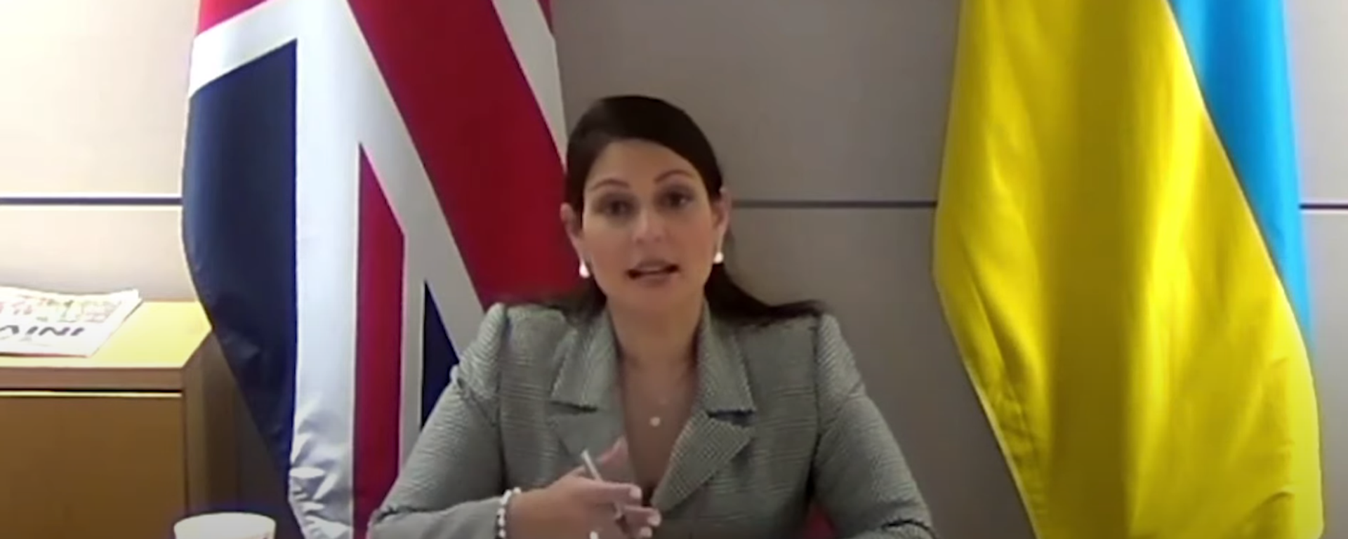 Screengrab of Vovan and Lexus' interview with UK Home Secretary Priti Patel. - Sputnik International, 1920, 25.03.2022