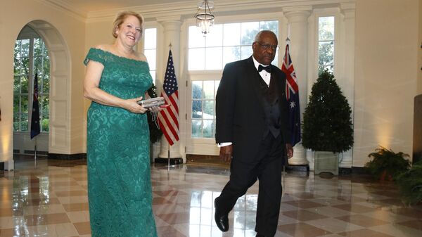 In this Sept. 20, 2019, file photo, Supreme Court Associate Justice Clarence Thomas, right, and wife Virginia Ginni Thomas arrive for a State Dinner with Australian Prime Minister Scott Morrison and President Donald Trump at the White House in Washington. Ginni Thomas is using her Facebook page to amplify unsubstantiated claims of corruption by Joe Biden. She is a longtime conservative activist who asked her more than 10,000 followers Oct. 26, 2020, to consider sharing a link focused on alleged corruption by Biden and his son, Hunter, as well as claims that social media companies are censoring reports about the Bidens. - Sputnik International