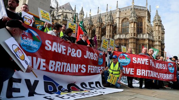 FILE PHOTO: Protest over P&O Ferries' decision to fire hundreds of employees, in London - Sputnik International