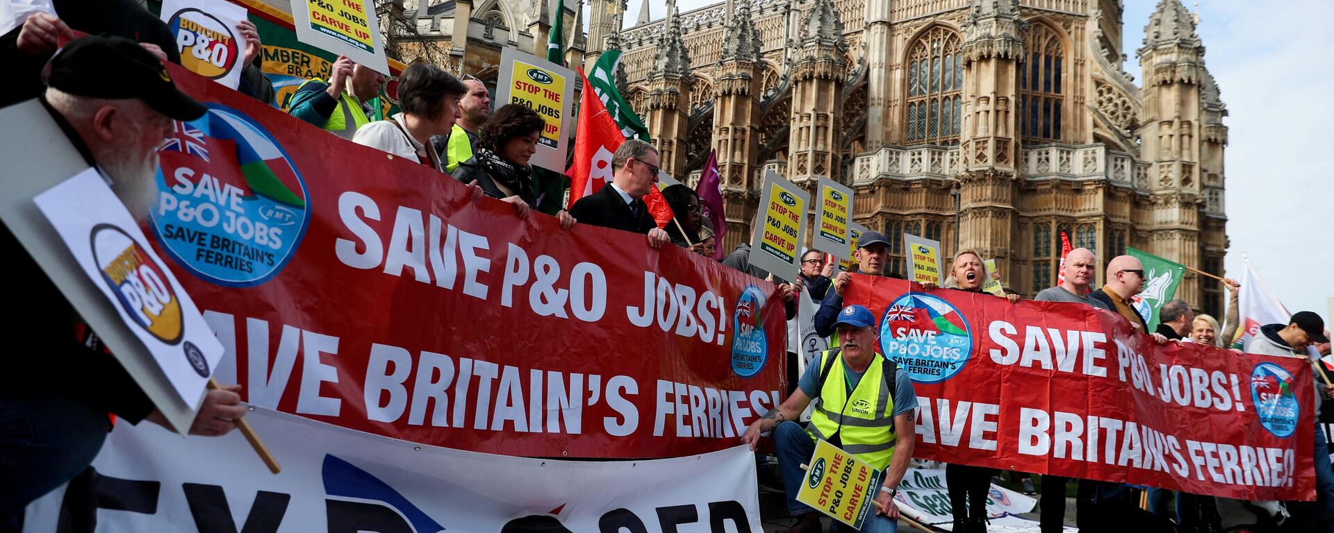 FILE PHOTO: Protest over P&O Ferries' decision to fire hundreds of employees, in London - Sputnik International, 1920, 26.03.2022
