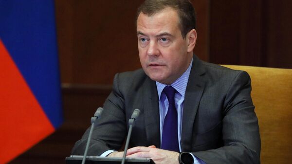 Dmitry Medvedev, former prime minister and president and deputy chairman of the Russian Security Council. February 15, 2022. - Sputnik International