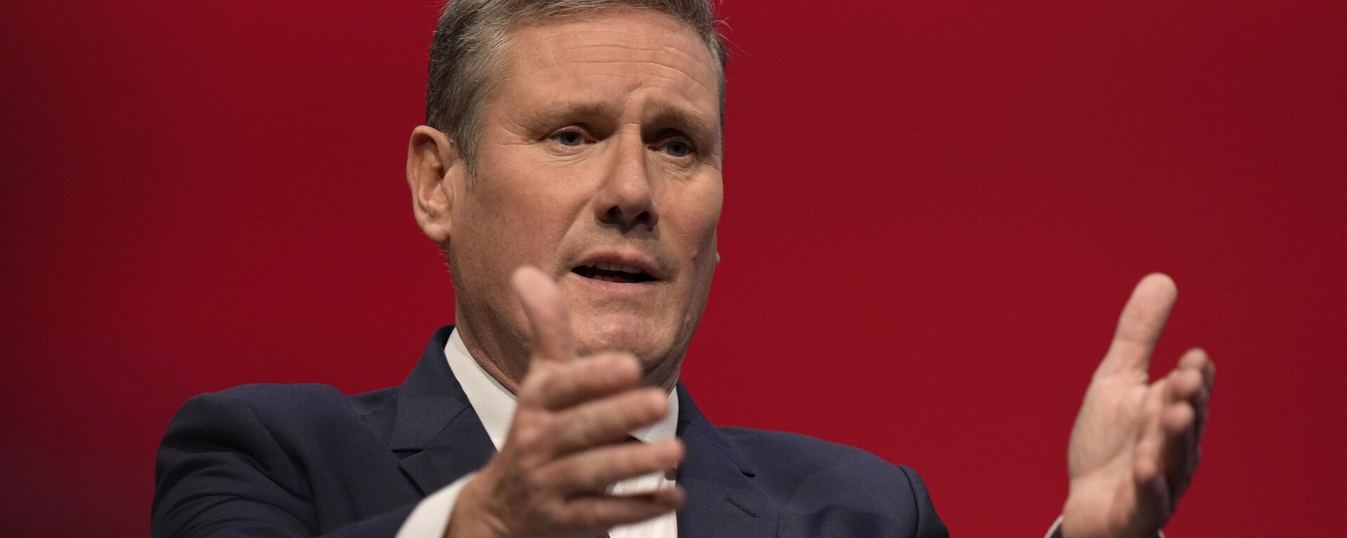 FILE - Leader of the British Labour Party Keir Starmer gestures as he makes his keynote speech at the annual party conference in Brighton, England, Sept. 29, 2021.  - Sputnik International, 1920, 23.04.2022