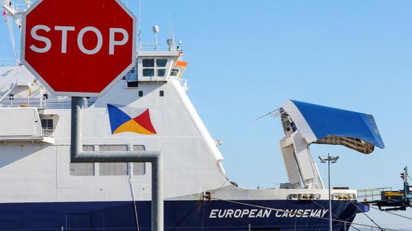 FILE PHOTO: P&O Ferries ship European Causeway, is seen in the Port of Larne - Sputnik International