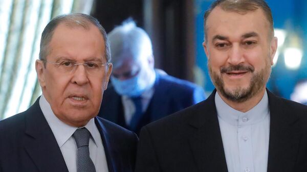 Russian Foreign Minister Sergei Lavrov and Iranian Foreign Minister Hossein Amir Abdollahian. File photo. - Sputnik International