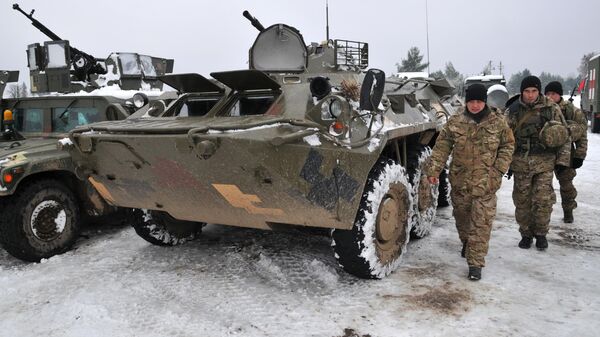 Ukrainian armoured transporter during inspection. File photo. - Sputnik International