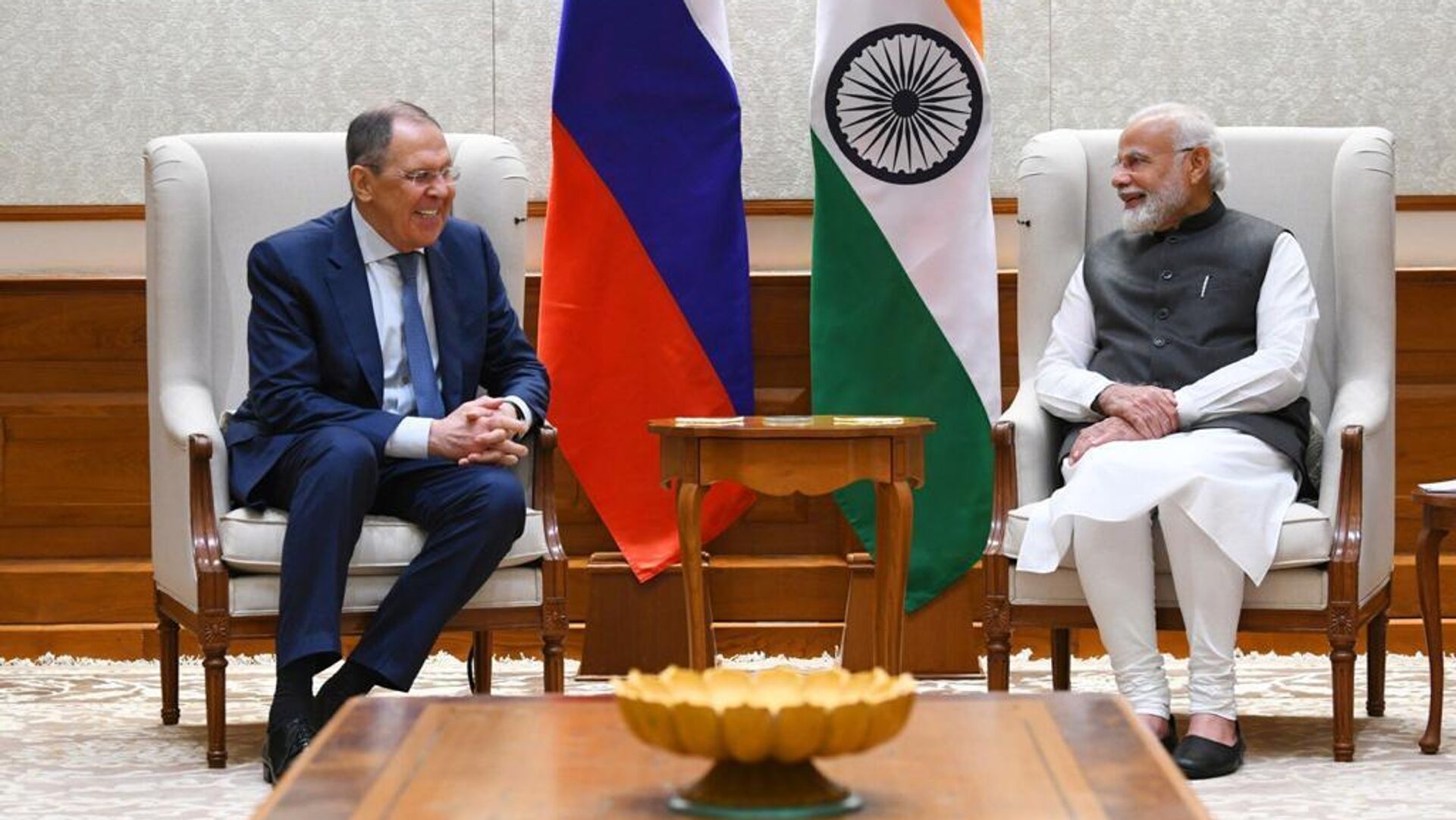 Russian Foreign Minister Sergei Lavrov was received by Prime Minister Narendra Modi during his official visit to India - Sputnik International, 1920, 01.04.2022