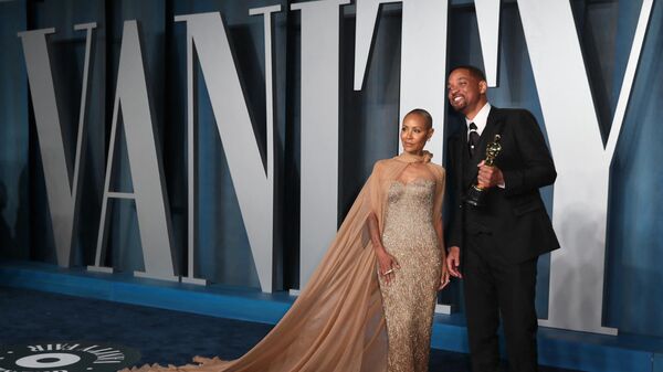 Will Smith and Jada Pinkett Smith arrive at the Vanity Fair Oscar party during the 94th Academy Awards in Beverly Hills, California, U.S., March 27, 2022 - Sputnik International