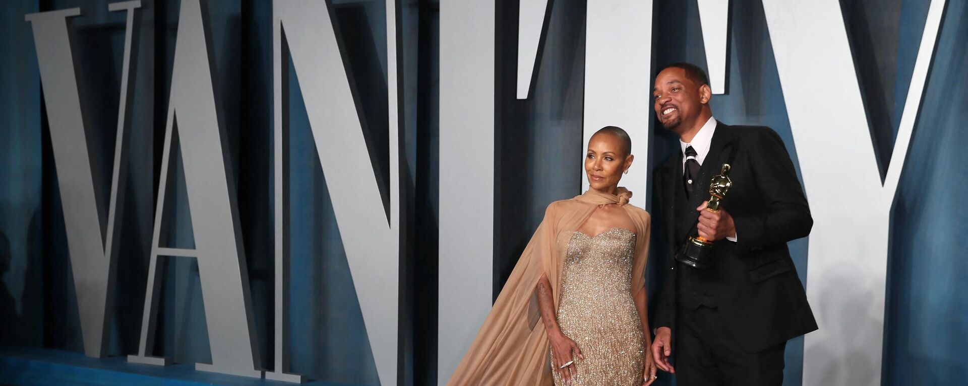 Will Smith and Jada Pinkett Smith arrive at the Vanity Fair Oscar party during the 94th Academy Awards in Beverly Hills, California, U.S., March 27, 2022 - Sputnik International, 1920, 02.04.2022