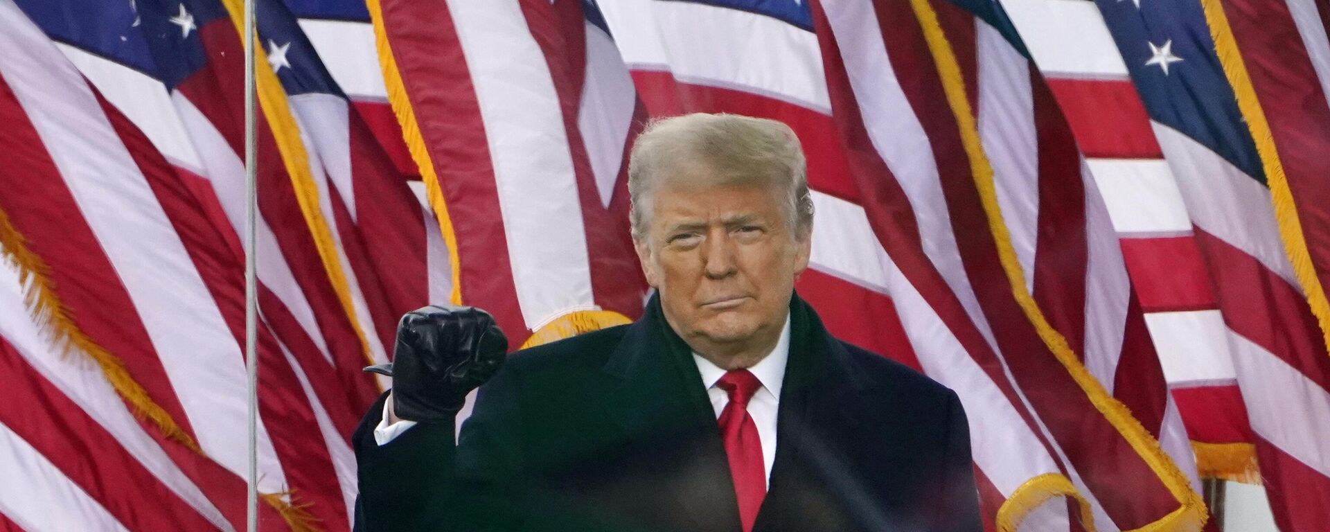 Then-President Donald Trump gestures as he arrives to speak at a rally in Washington, on Jan. 6, 2021.  - Sputnik International, 1920, 14.04.2022