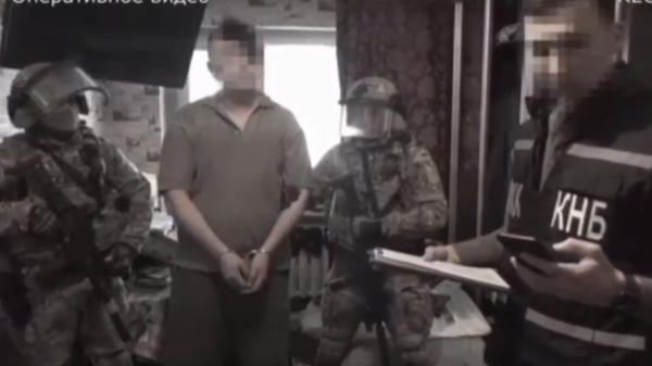 A screeenshot from a video depicting the detention of a foreign agent planning the assassination of Kazakh President Kassym-Jomart Tokayev. - Sputnik International