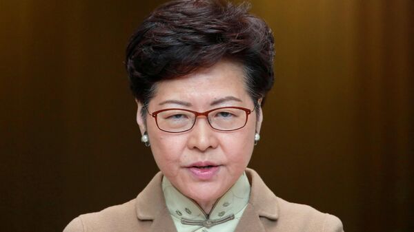 Hong Kong Chief Executive Carrie Lam attends a news conference in Hong Kong, China January 7, 2020.  - Sputnik International