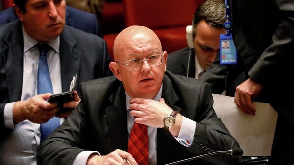 Russian Ambassador to the United Nations Vassily Nebenzia attends a United Nations Security Council meeting about implementation of sanctions against North Korea at U.N. headquarters in New York City, U.S., September 17, 2018. - Sputnik International
