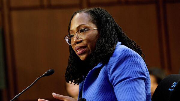 Judge Ketanji Brown Jackson testifies during the third day of U.S. Senate Judiciary Committee confirmation hearings on her nomination to the U.S. Supreme Court, on Capitol Hill in Washington, U.S., March 23, 2022.  - Sputnik International