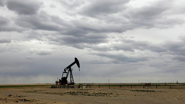 An oil & gas pump jack is seen near Granum, Alberta, Canada May 6, 2020. Picture taken May 6, 2020. - Sputnik International