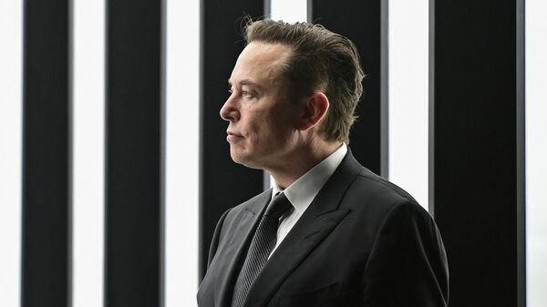(FILES) In this file photo taken on March 22, 2022, Tesla CEO Elon Musk is pictured as he attends the start of the production at Tesla's Gigafactory in Gruenheide, southeast of Berlin - Sputnik International