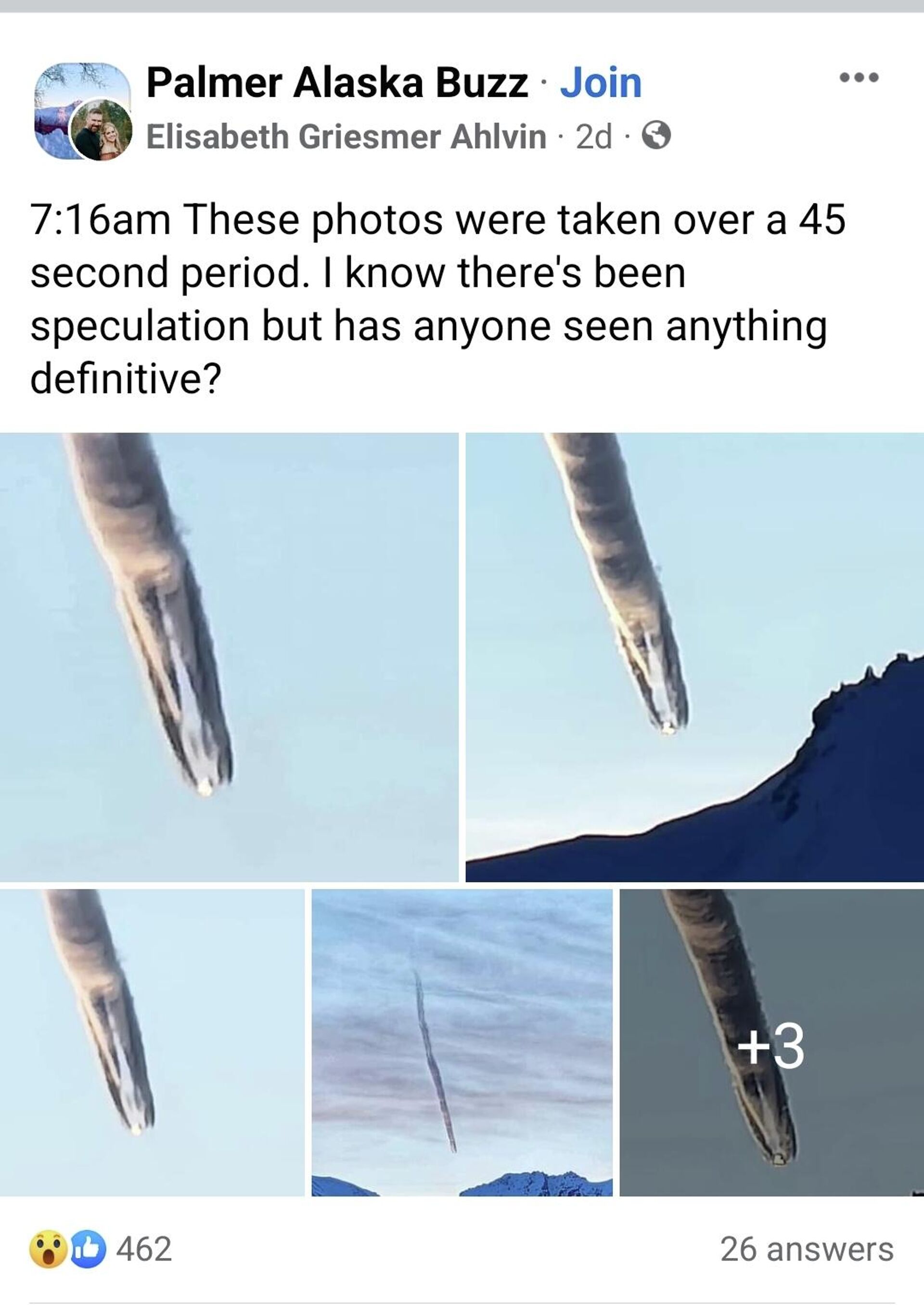 Screenshot of social media post showing the phenomenon observed by Mattias Ahlvin in the sky above Alaska - Sputnik International, 1920, 09.04.2022