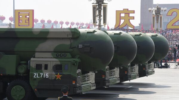 China's DF-41 nuclear-capable intercontinental ballistic missiles are seen during a military parade at Tiananmen Square in Beijing on October 1, 2019, to mark the 70th anniversary of the founding of the People's Republic of China.  - Sputnik International